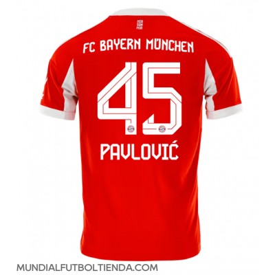 Camiseta Bayern Munich Aleksandar Pavlovic #45 Primera Equipación Replica 2025-26 mangas cortas Camiseta Bayern Munich Aleksandar Pavlovic #45 Primera Equipación Replica 2025-26 mangas cortas